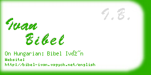 ivan bibel business card